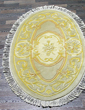Ковер 90 LINE WOOLEN HANDK-KNOTTED SHD-121 BEIGE Овал