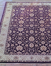 Ковер Индия шерсть шелк 14x14 802 D.PURPLE/IVORY