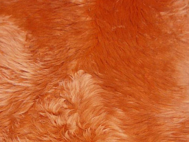 Ковер-накидка из натуральной овчины шестишкурная ОРАНЖЕВАЯ 06SS 2001