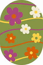 для детей Цветы CRYSTAL 1021 GREEN ОВАЛ