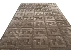 Ковер ручной работы FENDI-6 монохромный taupe