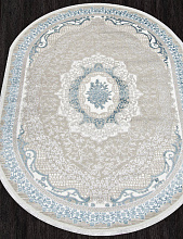 Ковер ALFANI Q010A BLUE FDY / CREAM SHRINK Овал