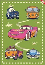 Детский ковер Гонки  зеленый