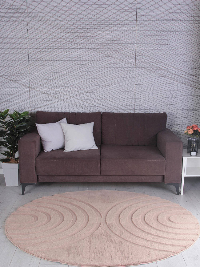 из искусственного меха RABBIT CARVING PX4005 BROWN / BROWN Круг