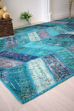 Персидский ковер ручной работы Vintage Like Me Patchwork JEANS