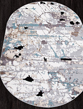 Ковер TRENDY B037A L.GREY SHRINK / LIHGT GREY Овал