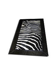 Сшивной ковер из шкур ЗЕБРА черно-белая 