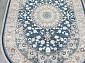 ZARINA A050B D.BLUE SHIRINK / CREAM Овал