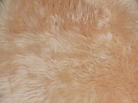 Ковер-накидка из натуральной овчины шестишкурная РОЗОВАЯ 06SS 6000