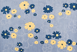 Ковер VALENCIA blue Цветы ОВАЛ