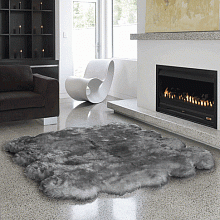 Овчина высокоплотная (накидка/ковер) ВОСЬМЕРНАЯ сталь