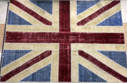 Ковер винтажный ручной работы Британский флаг Vintage Flag Patchwork 230315