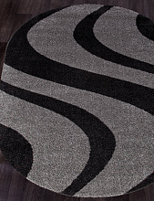 Ковер PLATINUM T617 GRAY-BLACK Овал