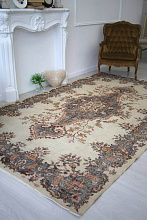 Шерстяной винтажный ковер R-417