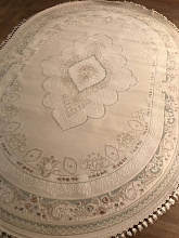 Ковер HUNKAR 7928 BEYAZ / BEYAZ Овал