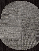 Ковер-циновка KAIR S139 BLACK-GRAY Овал