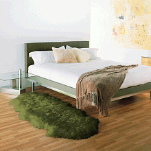 Овчина высокоплотная (накидка/ковер) ДВОЙНАЯ мох