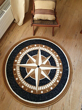 Морской РОЗА ВЕТРОВ темно-синий КРУГ