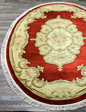 Ковер 90 LINE WOOLEN HANDK-KNOTTED SHD-6 RED Овал