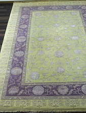 Индия шерсть шелк 14x14 818A IVORY / PURPLE