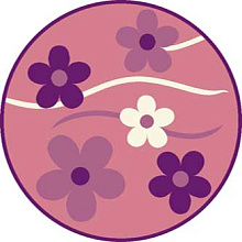 Ковер VISION DELUXE v117 PINK Круг