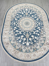 Ковер ZARINA A050B D.BLUE / CREAM Овал