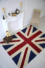 Ковер винтажный ручной работы Британский флаг Vintage Flag Patchwork 22228