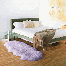 Овчина высокоплотная (накидка/ковер) ДВОЙНАЯ лаванда